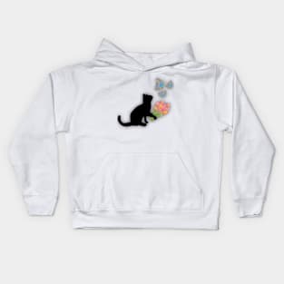 PEACE LOVING CAT Kids Hoodie